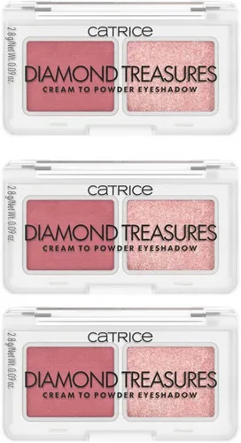 Catrice Lidschatten-Palette DIAMOND TREASURES CREAM TO POWDER EYESHADOW, 3-tlg., mit mattem und schimmerndem Finish