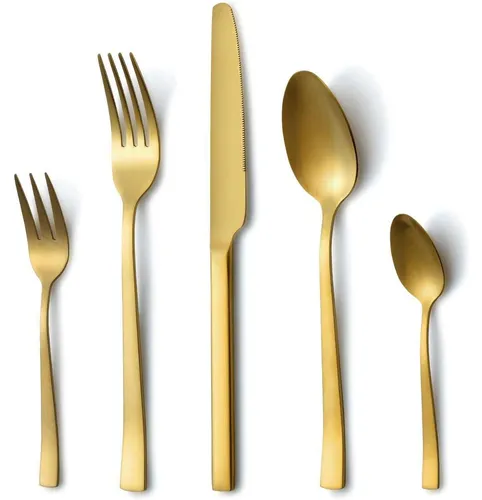 LuxusKollektion Edelstahl Besteck-Set Gold 30-teilig für 6 Personen