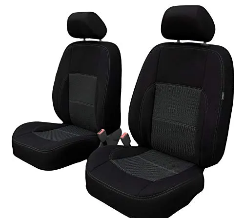 ERJOT Vordersitzbezüge Erjot2010 Sitzbezüge kompatibel mit VW Touran III Schonbezüge Autositzbezüge Frabe Schwarz Massgefertigte Velour