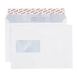 Elco Premium Briefumschläge C5 mit Fenster - 500 Stück - Hochwertige Briefumschläge C5 mit praktischem Abziehstreifen, ideal für professionellen Versand. Inklusive 500 Stück, 80 g/m² Papier, Fensterposition links.