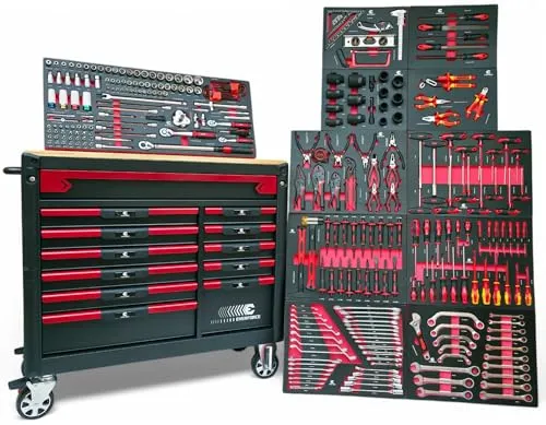 Produktbild Werkstattwagen Heavy Duty XXL, gefüllt mit Werkzeug