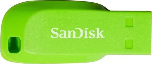 SanDisk Cruzer Blade USB-Stick 16 GB, grün - USB-Stick mit 16 GB Speicher, kompakt und tragbar – ideal für die sichere Speicherung und den Transport Ihrer Daten.