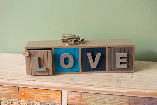 my Flair Kommode Finja, LOVE in grau von my Flair