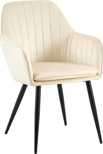 Deluke Esszimmerstuhl in Creme, modern und komfortabel