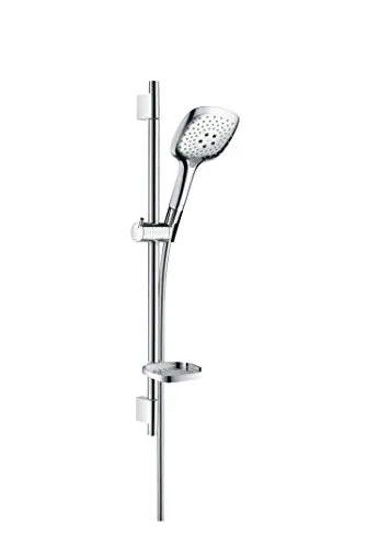 hansgrohe Raindance Select E 150 Duschset 0,65m, 3 Strahlarten mit Seifenablage, Chrom