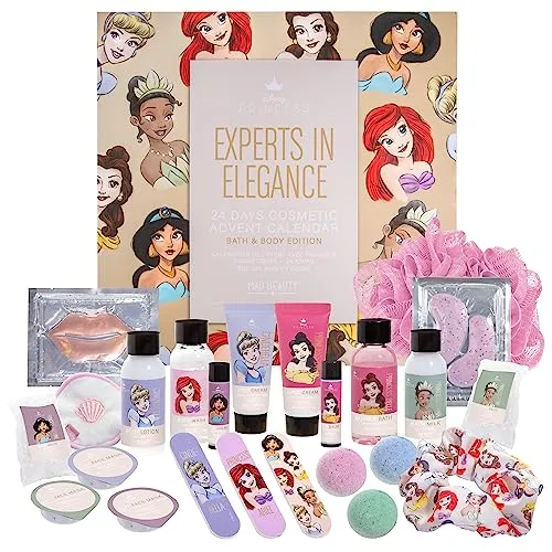 MAD Beauty Disney Princess Adventskalender - 24 Make-up Kosmetik Produkte, perfekte Geschenkidee für Disney-Fans und Wellness-Liebhaber