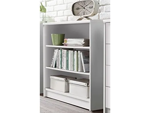 möbelando Regal Beistellregal Dekoregal Standregal Holzregal Bücherregal Büro Olli II Weiß