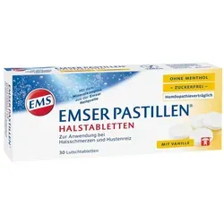 Emser Pastillen ohne Menthol zuckerfrei - Zuckerfreie Halspastillen, ideal zur Linderung von Reizerscheinungen und zur Beruhigung der Stimme bei Heiserkeit und Hustenreiz.