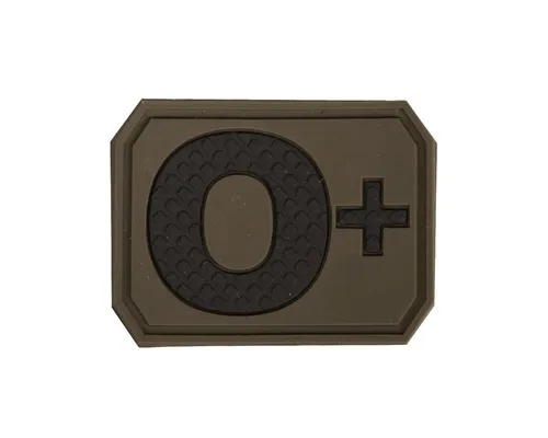 Mil-Tec Klett-Patch Militär Patch 3D Blutgruppe, 0+