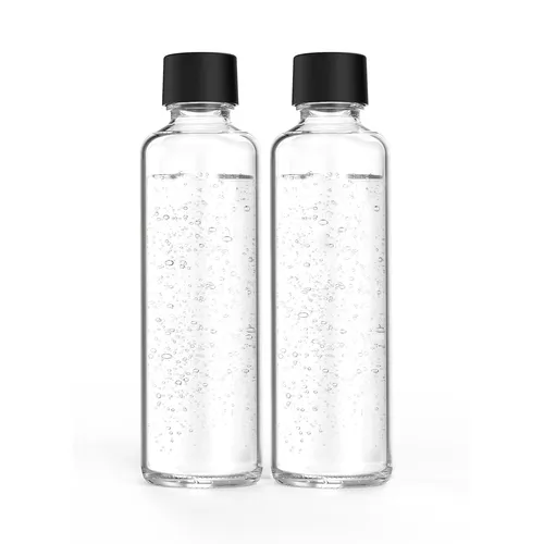 Sodapop Wassersprudler Flasche Glasflaschen-Set Logan 2x 850 ml - Wassersprudler Zubehör, spülmaschinenfest und geruchsneutral für ein unbeschwertes Sprudelerlebnis zu Hause.