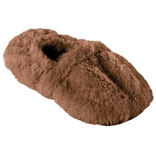infactory Mikrowellen Socken: Flausch-Pantoffeln mit Traubenkern-Füllung