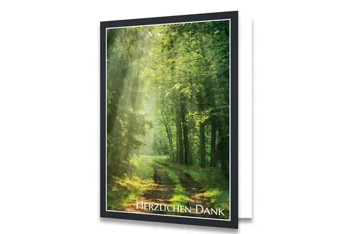 Danksagungskarten Trauer mit Umschlag, 12 Trauerkarten Danksagung 