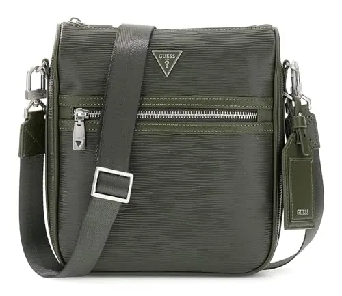GUESS Umhängetasche Milano Crossbody 2 Military Green - Praktische Umhängetasche mit geräumigem Hauptfach und verstellbarem Schulterriemen für individuellen Tragekomfort. Robustes Material und modernes Design in Military Green bieten Langlebigkeit und Stil im Alltag.