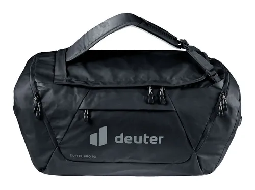 deuter Unisex-Adult Duffel Pro 60 Bag - 60 L Reisetasche in Schwarz, robust und wasserabweisend mit praktischer Organisation und verstaubaren Schulterträgern