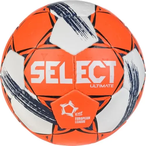 Select Handball Ultimate EHF European League v24 Rot/Weiß 2 - Handball, offizieller Spielball der EHF European League, aus recycelten Materialien, bietet hervorragende Griffigkeit und perfekten Ballkontakt.