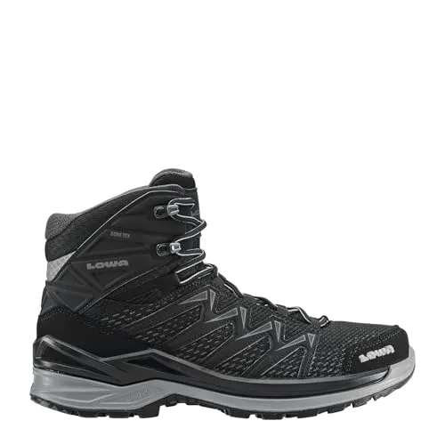 LOWA Innox Pro GTX Mid Herren Schuhe schwarz 46,5 - Wanderschuhe für Herren mit wasserdichter GORE-TEX Membran, ideal für leichte Wanderungen und Outdooraktivitäten. Leicht und atmungsaktiv für maximalen Komfort.