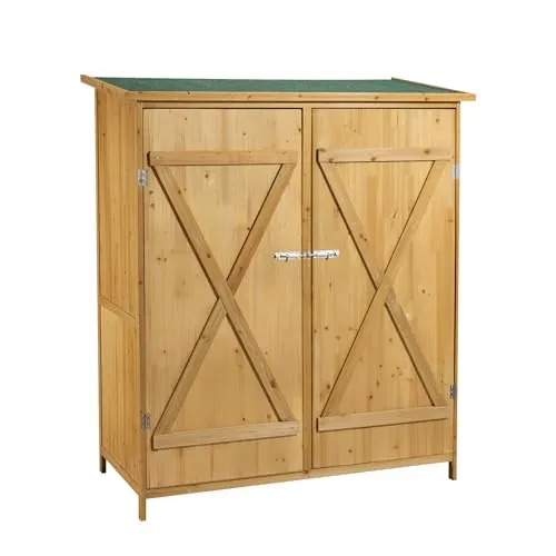 Wiltec Gerätehaus XXL Holz Gartenschrank