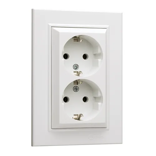 Karea Doppelsteckdose Unterputz 2 Fach Steckdose weiß Unterputz Steckdose 2 Fach