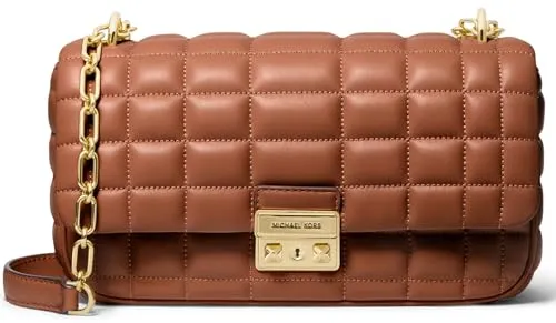 Michael Kors Damen LG Conv Chain Schultertasche, Luggage - Elegante Damen-Schultertasche mit verstellbarem Schultergurt und goldfarbenen Metalldetails, ideal für jeden Anlass.