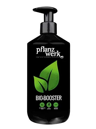 PFLANZWERK® Pflanzendünger BIO-BOOSTER - 100% Biologisch - 100% Vegan - NK-Flüssigdünger 1l *Langzeitwirkung* *Perfekter Grünpflanzen, Obst und Gemüse Bio-Dünger* *Premium Markenqualität*
