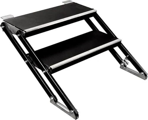 Bullstage Vario Treppe von 40 bis 60 cm Bühnenhöhe in schwarz von Bullstage