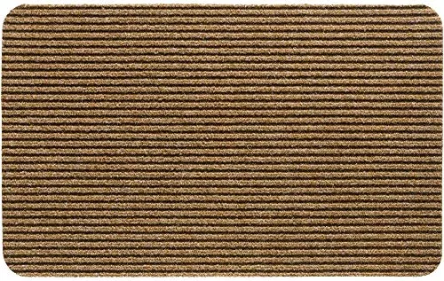 matches21 HOME & HOBBY Nadelfilz Fußmatte als Schmutzfangmatte Beige - Innen Fußabtreter als Sauberlaufmatte 40x60 cm - Rips-Matte als Rutschfester Fussabstreifer für Eingangsbereich, Haustür, Flur