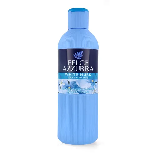 PAGLIERI Felce Azzurra Badeschaum White Musk 650 ml - Schaumbäder mit dem verführerischen Duft von weißem Moschus, ohne Parabene und perfekt für entspannende Badeerlebnisse für alle Geschlechter.