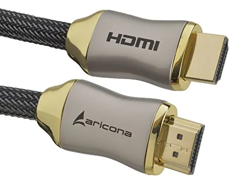 Aricona HDMI Kabel - Premium High End HDMI Kabel 3 Meter - Gold Serie - HDMI 2.0/1.4a - 4K Ultra HD, 3D, Full HD, 1080p, ARC, Ethernet