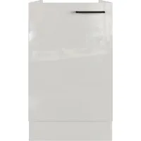 Flex Well Spülenschrank Lund 50 cm lichtgrau glänzend - Küchenunterschrank mit reversibler Drehtür für flexible Montage und eleganter Optik. Ideal für mehr Stauraum in Deiner modernen Küche.