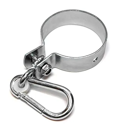 PRIOstahl Schaukelschelle Schaukelhaken Schaukelhalter Schaukelbefestigung - 100mm x 1 Stück Kinderschaukel Karabiner Schaukel Schaukelhalterung Schaukelgestell Balken Befestigung Verzinkt