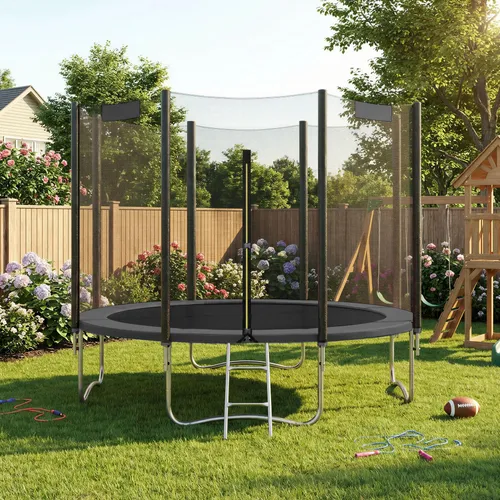 SONGMICS Gartentrampolin 305 cm mit Sicherheitsnetz und Leiter