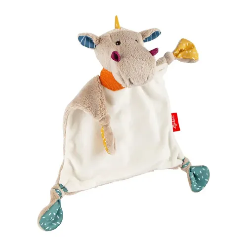 sigikid 43389 - Schnuffeltuch Drache Yellow - Kuscheliges Schnuffeltuch für Babys, aus weichem Material, maschinenwaschbar bei 30°C, ideal als Geschenk zur Geburt. Der sanfte Drache fördert das Greifen und Nuckeln.