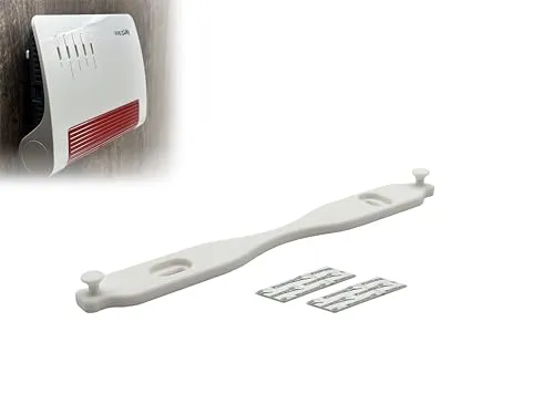 Wandhalterung passend für Fritz!Box 7530 AX, 7530, 7520, 7510, 5530 Fiber, 4050, 6850 LTE & 6850 5G – selbstklebend – Router Halterung mit Pilzkopf-Sitz – inkl. 2X tesa Powerstrips – Made in Germany