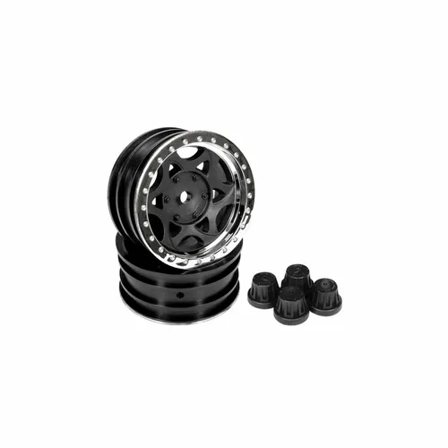 Axial 1:10 Felgen Walker Evans 1.9 22mm (2 Stück) chrome / schwarz AX08140