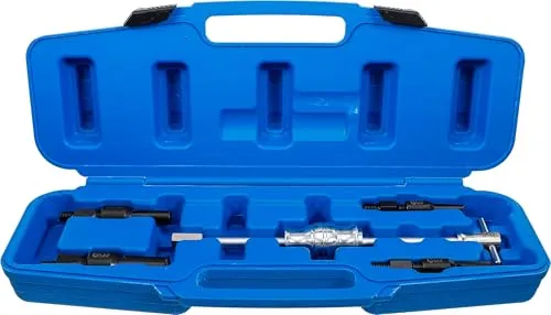 BGS Grundloch-Innenlager-Abzieher-Satz mit Gleithammer | 5-tlg. - KFZ-Werkzeuge, 5-teiliges Set für präzises Abziehen von Innenlagern, ideal für professionelle Mechaniker und Heimwerker.