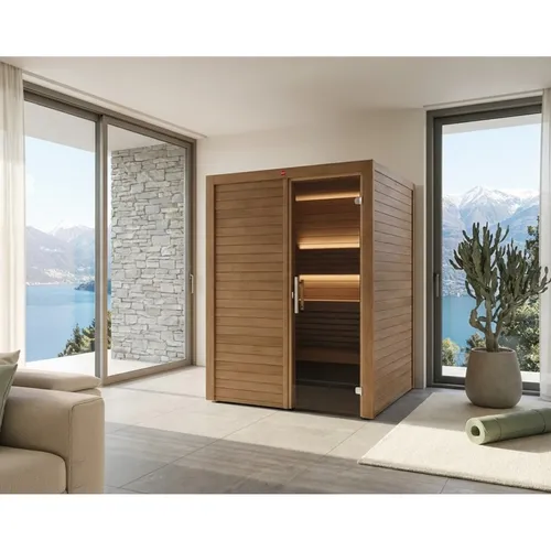 Harvia Utu Medium Saunakabine - Design-Sauna aus Thermo-Espe 162x163x206cm - Moderne Trockensauna von Harvia, ideal für entspannende Momente. Hochwertige Materialien garantieren Langlebigkeit und eine ansprechende Optik.