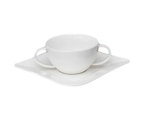 Ritzenhoff & Breker Untertasse Melodie - Feine Suppenuntertasse aus hochwertigem Porzellan, ideal für einen eleganten Tisch. Die geschwungenen Seiten verleihen jedem Gedeck eine subtile Note.