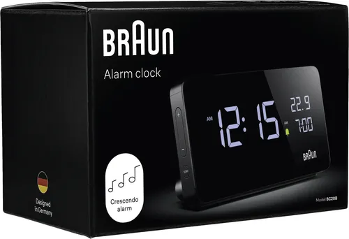 Braun Uhren Tisch-\/Weckuhr mit digitaler Anzeige in braun von Braun