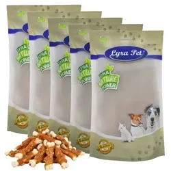Lyra Pet® Calciumknochen mit Hühnerbruststreifen 5 kg - Hundefutter: Leckere Calciumknochen, die Kaugenuss mit wertvollen Nährstoffen kombinieren. Ideal für alle Hunderassen und fördert die Zahngesundheit.