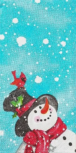 Taschentücher Schneemann im Winter 22x21 cm 10