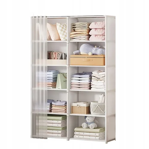 Modularer Kleiderschrank mit klappbaren Kleiderbügeln