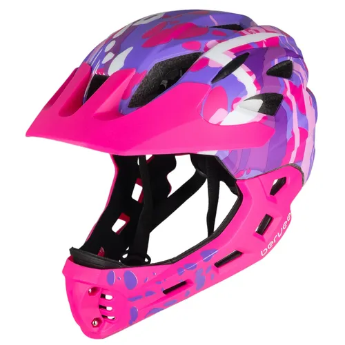 Bervee Alpine Kinder Fullface Helm 2in1 Fahrradhelm MTB Downhill 50-55 cm