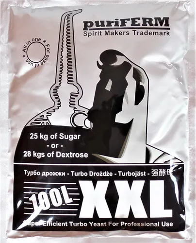 Turbohefe Puriferm XXL auf 100Liter Vodka Alkohol Gärhefe Hefe Brennhefe 18%