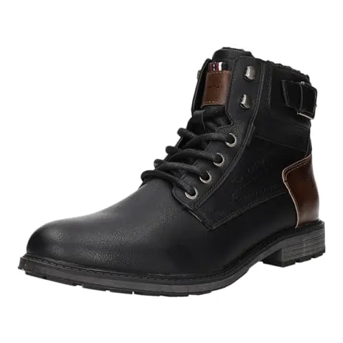 Tom Tailor Herren Stiefelette 6380410006 in Schwarz, Größe 44 EU