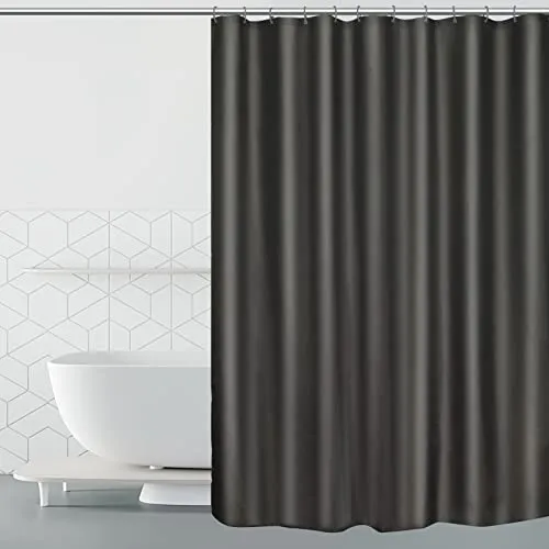 BOZKAA Duschvorhang Anti-Schimmel Wasserdichter 180x200cm Waschbar Anti-Bakteriell Textil aus Polyester Stoff Badewanne Vorhang mit 12 Duschvorhängeringen