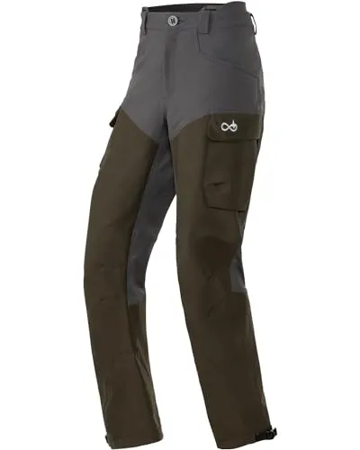 Merkel Gear Hose Hybrid Alpinist Gen II Oliv 54 - Motorradhosen mit wasserdichten Bereichen und hoch-atmungsaktivem 4-Wege-Stretch, ideal für Herbst- und Winterjagd.