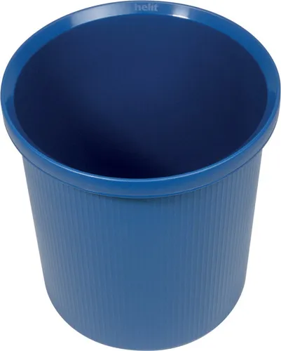 helit Papierkorb Linear 18 Liter rund PE blau