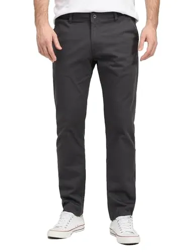 Rock Creek Herren Hose Stretch Chino Basic Sommer Hosen Regular Fit Langehose Stoffhose Sommerhose Männerhose RC-2440 Dunkelgrau W32 L30