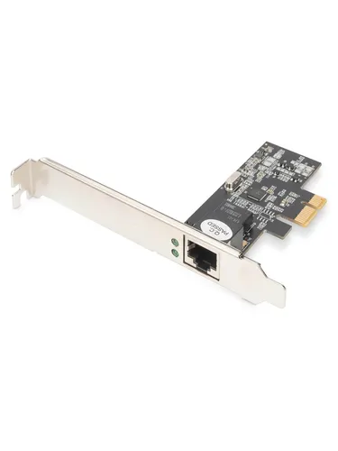 Digitus DN-10135 Netzwerkkarte 2.5 GBit/s PCIe - Netzwerkadapter mit 2.5 GBit/s für hohe Datenraten, ideal für Streaming in hoher Auflösung. Unterstützt Wake-on-LAN und ist für volle und halbe Bauhöhe geeignet.