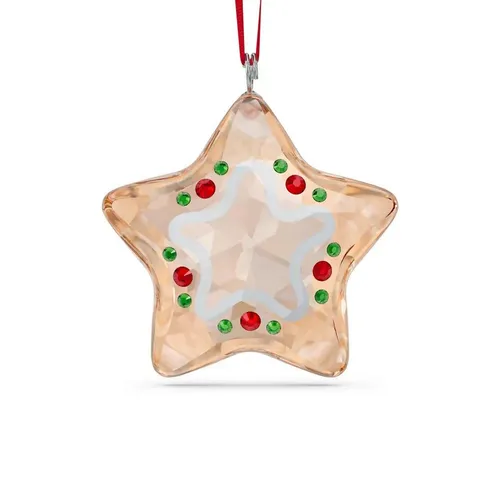 Swarovski Holiday Cheers Lebkuchenstern Ornament - Nussknacker Dekoration, funkelndes Ornament mit 354 goldfarbenen Kristallfacetten, ideal für festliche Anlässe und als Geschenk für jede Jahreszeit.